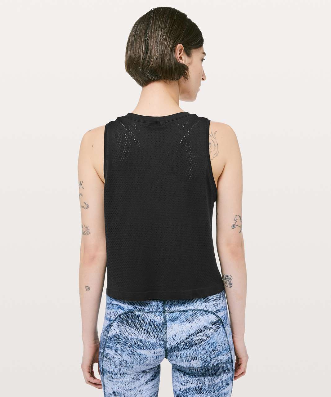 Lululemon Breeze By Muscle Crop Tank *lululemon - Black / Black