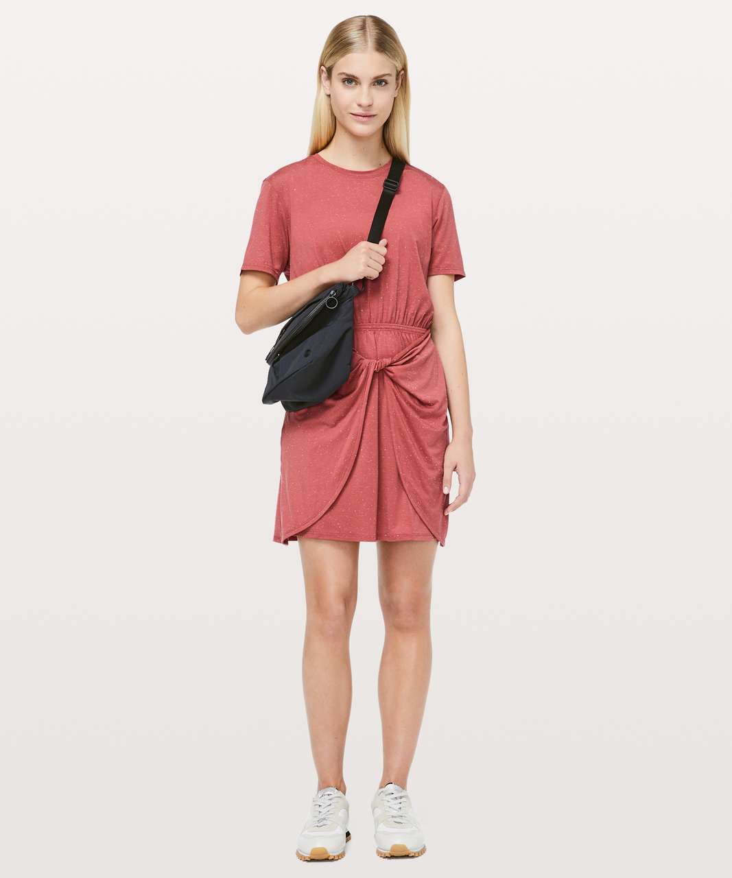 Lululemon Unwind Your Mind Dress - Brick Rose / White