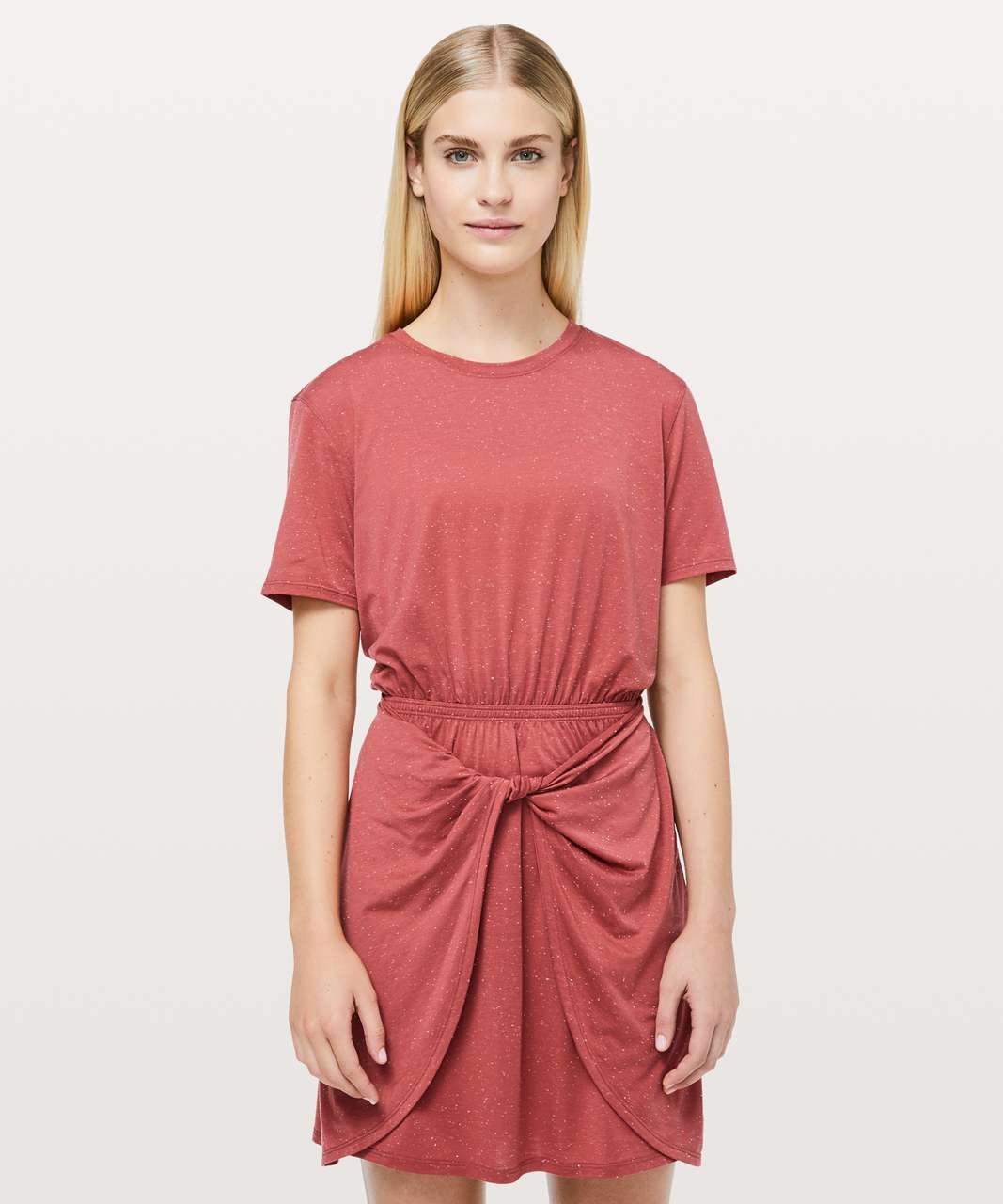 Lululemon Unwind Your Mind Dress - Brick Rose / White