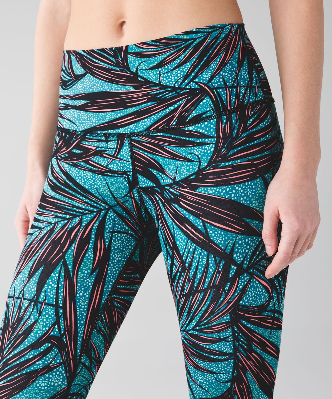 Lululemon High Times Pant - Palm Lace Tofino Teal Multi