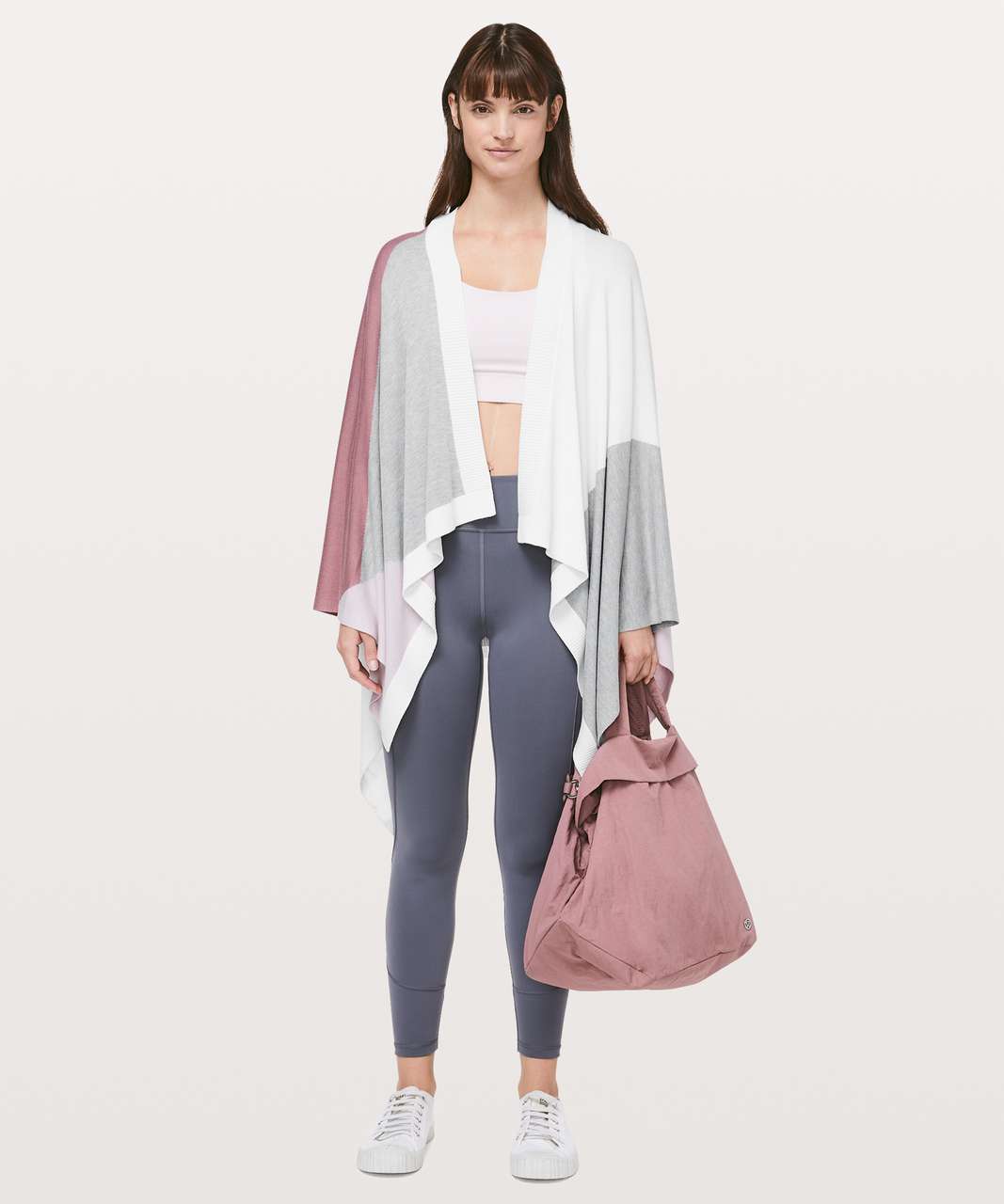 Lululemon Hatha Wrap - Quicksand / Misty Pink / White / Heathered Core Light Grey