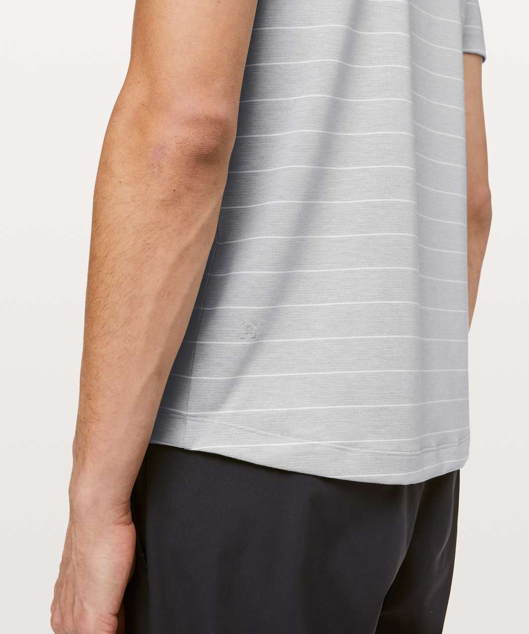 Lululemon Evolution Polo - Lookout Stripe Heathered Sea Salt Heathered Nimbus