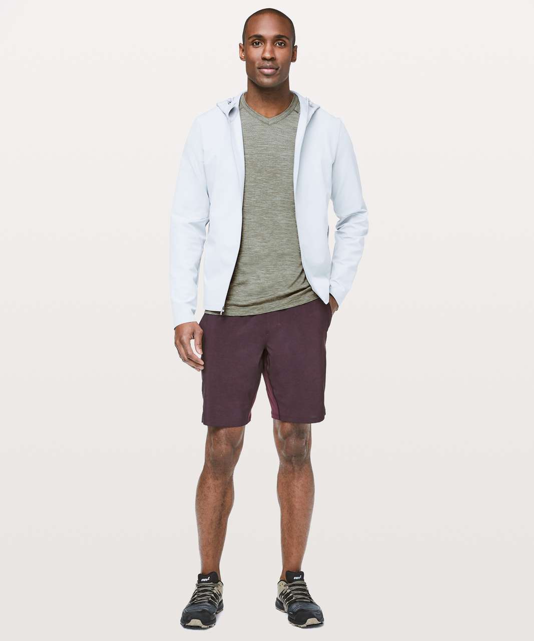 Lululemon Metal Vent Tech Short Sleeve V - Ocean Mist / Grey Sage