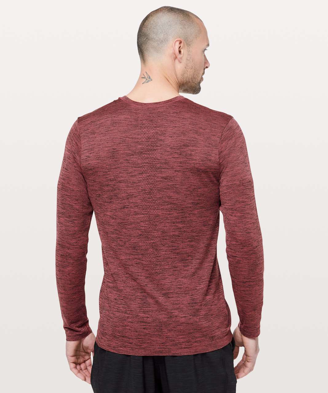 Lululemon Metal Vent Tech Surge Long Sleeve - Obsidian / Brick Rose