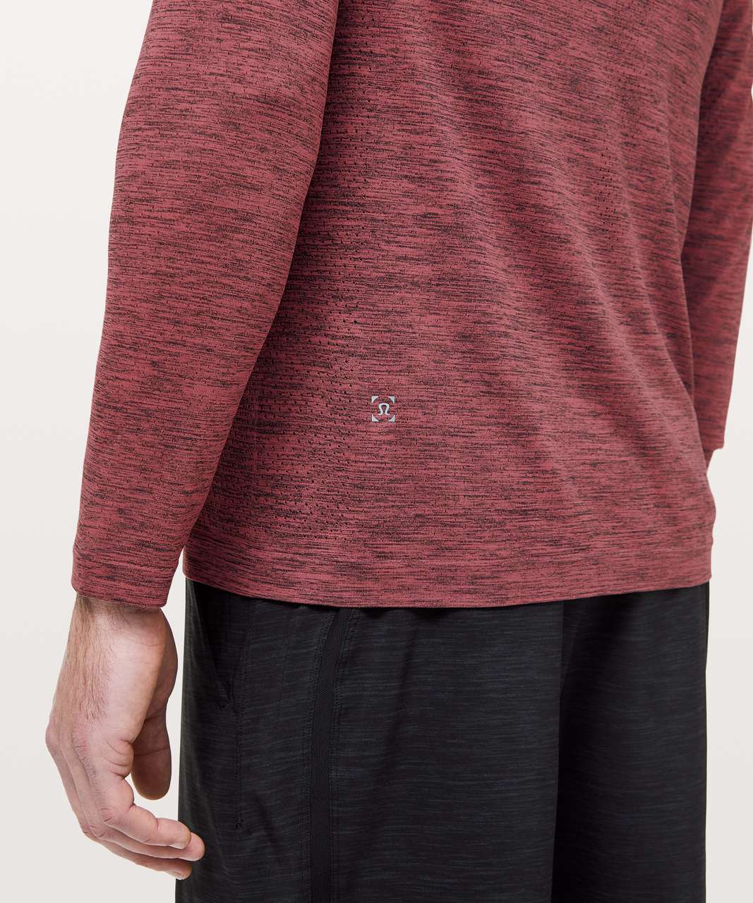 Lululemon Metal Vent Tech Surge Long Sleeve - Obsidian / Brick Rose