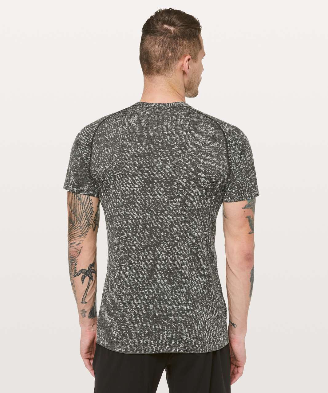 Lululemon Metal Vent Tech Short Sleeve Henley - Dark Olive / White