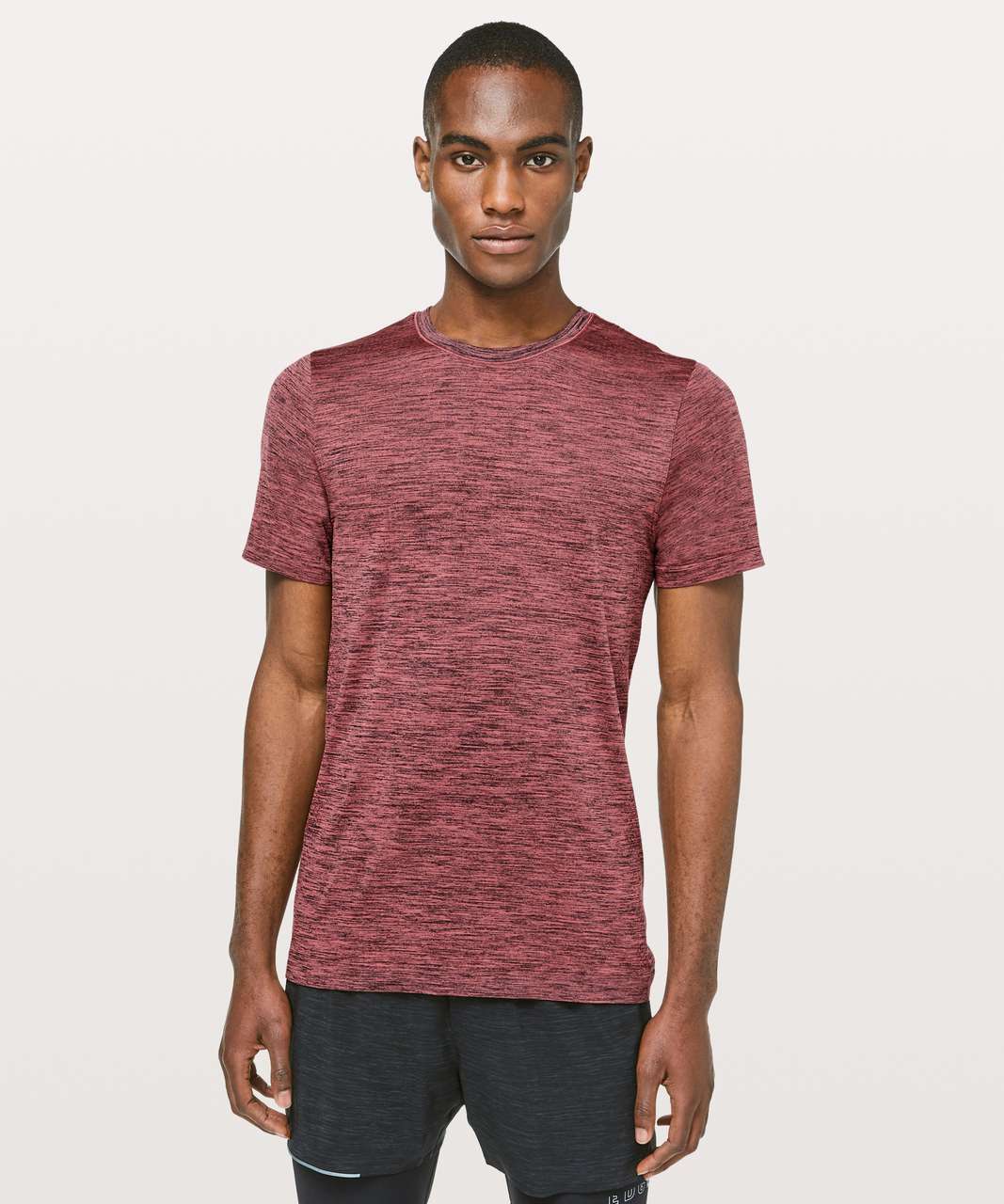 Lululemon Metal Vent Tech Surge Short Sleeve - Obsidian / Brick Rose