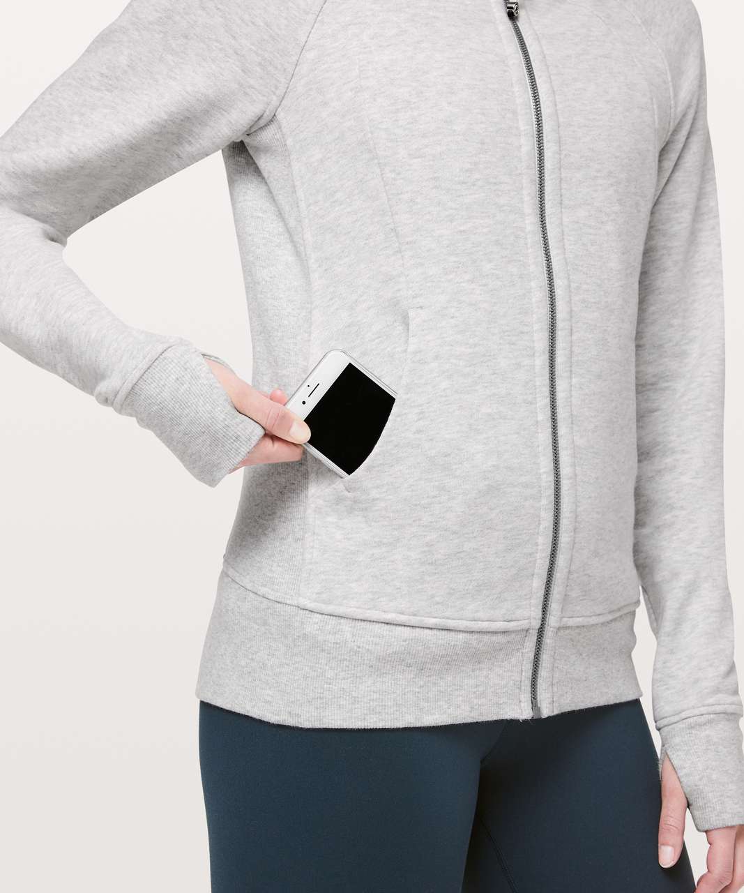 Lululemon Scuba Hoodie *Light Cotton Fleece - Heathered Core Ultra Light  Grey - lulu fanatics