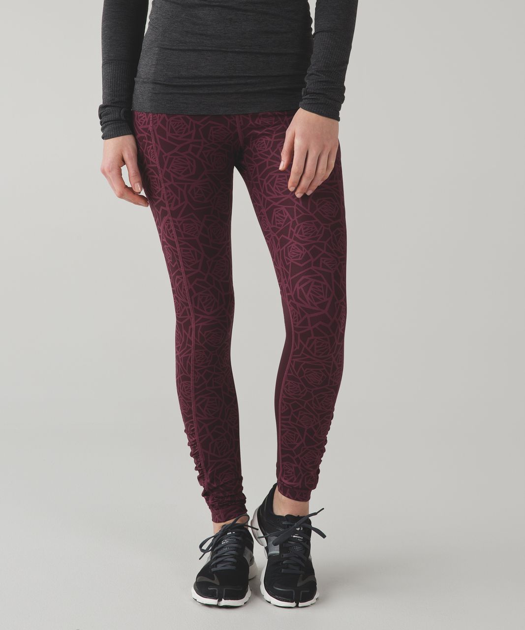 Lululemon Speed Tight V - Power Luxtreme Variegated Knit Black Heathered  Black - lulu fanatics