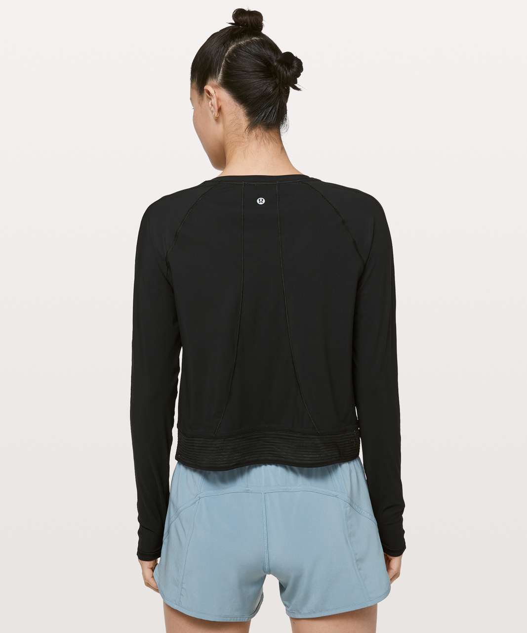 Lululemon Stripe In Stride Long Sleeve - Black - lulu fanatics