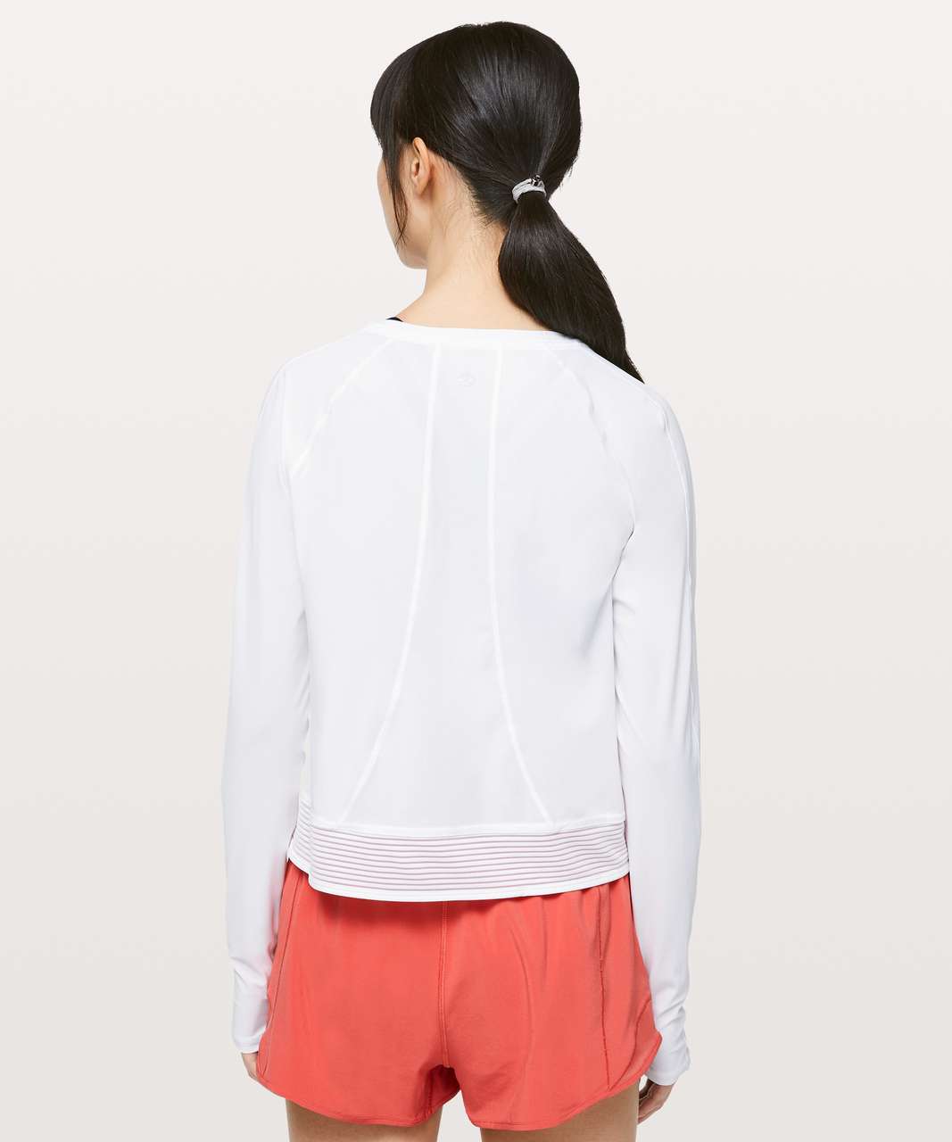 Lululemon Stripe In Stride Long Sleeve - White