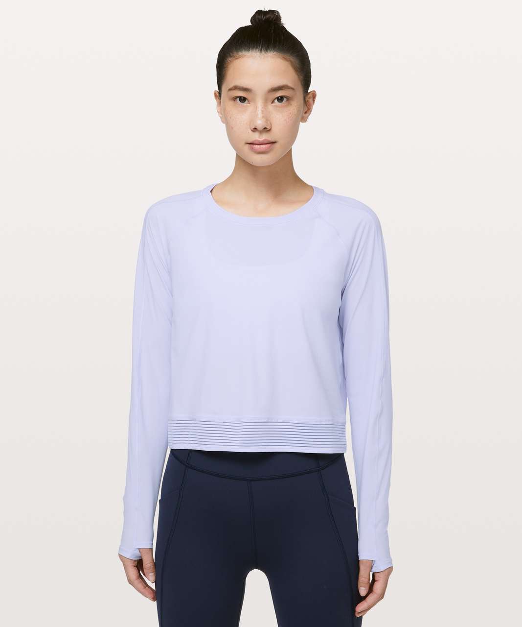 Lululemon Stripe In Stride Long Sleeve - Serene Blue