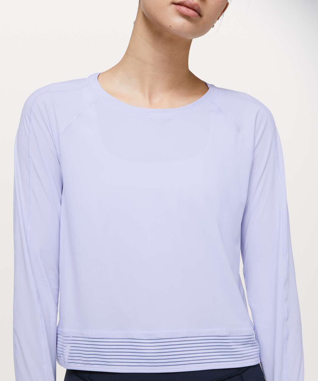 Lululemon Stripe In Stride Long Sleeve - Serene Blue