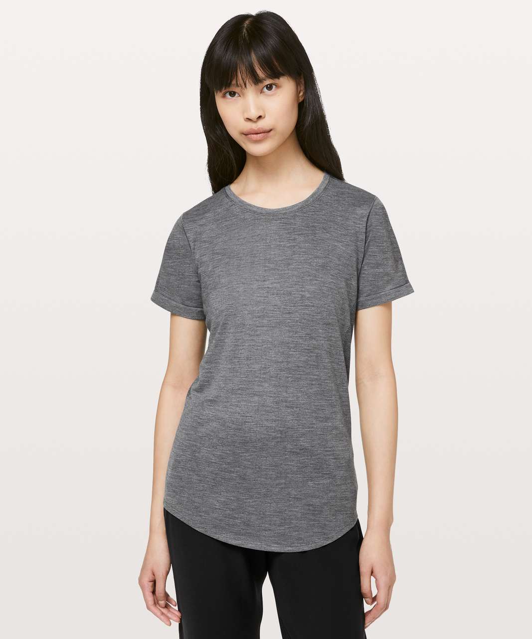 Lululemon Aerial Silk Relaxed Tee - Black / White