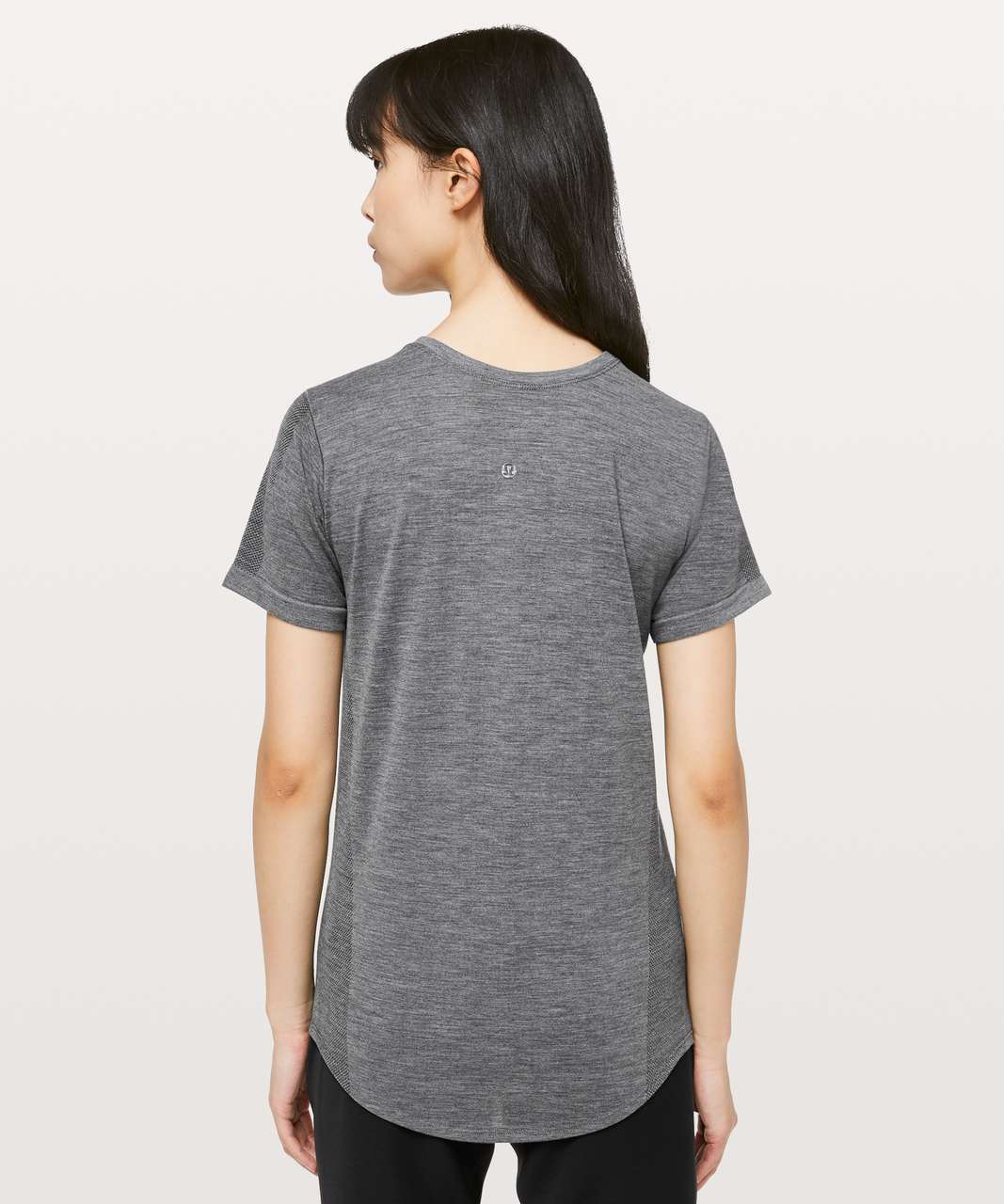 Lululemon Aerial Silk Relaxed Tee - Black / White