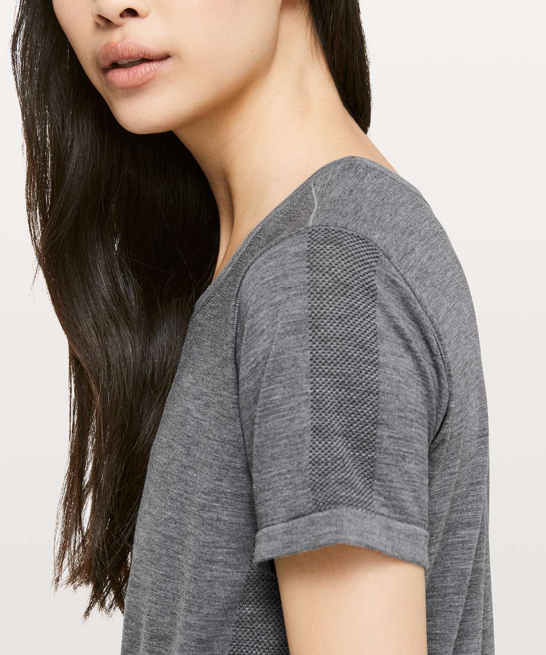 Lululemon Aerial Silk Relaxed Tee - Black / White