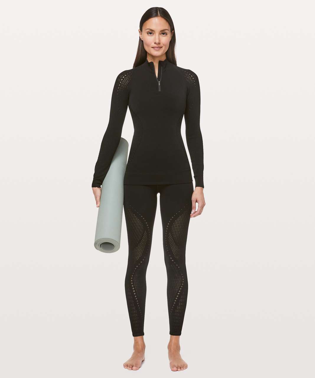 Lululemon Reveal 1/2 Zip *Mindful Motion - Black