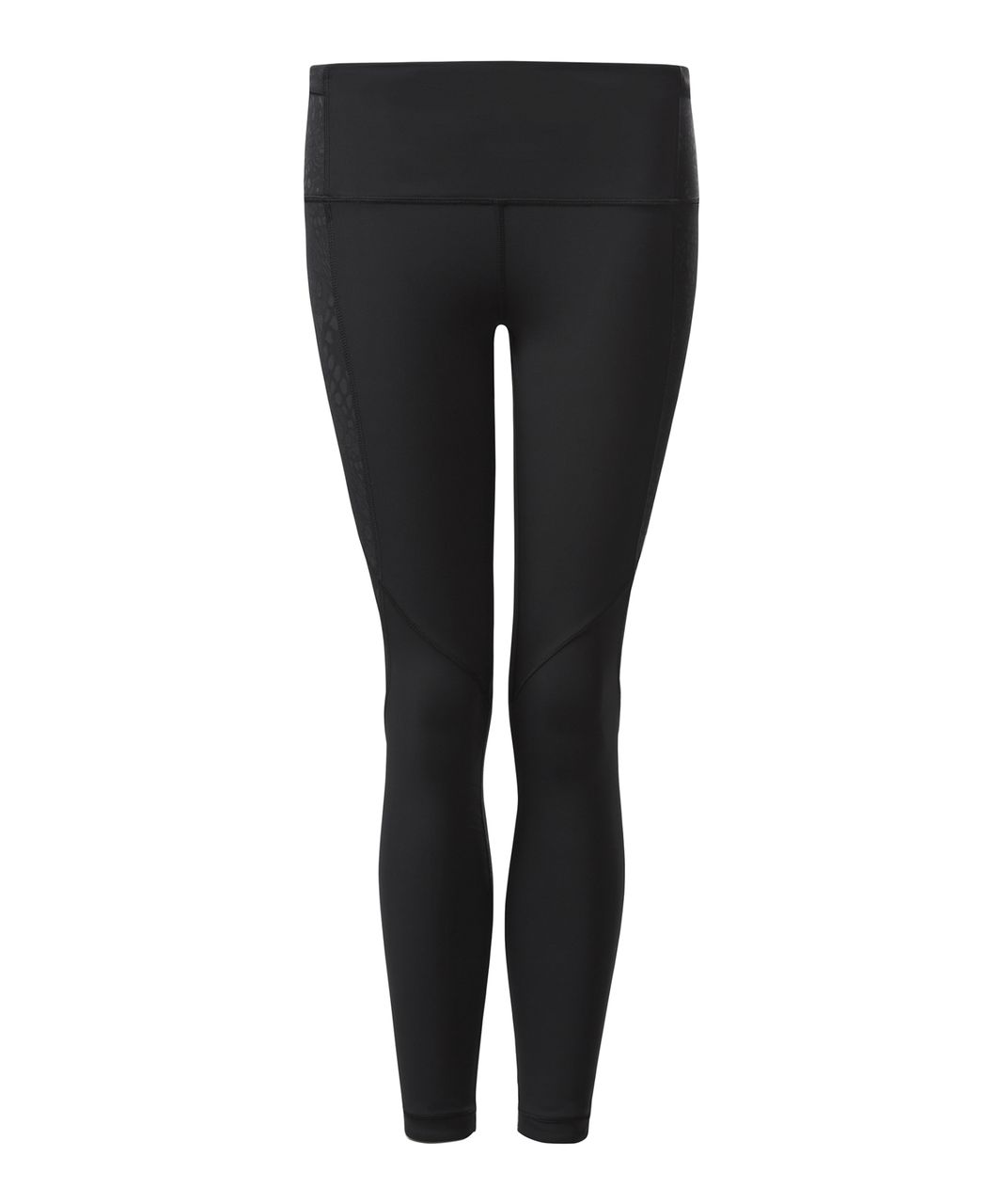 Lululemon Run With The Sun Tight - Black / Pretty Lace Deep Coal Black ...