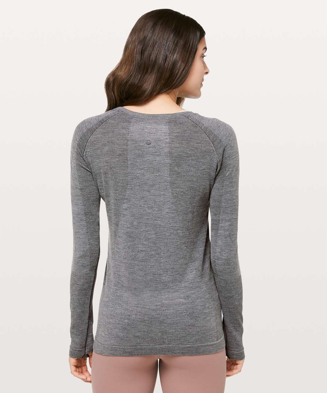 Lululemon Aerial Silk Long Sleeve - Black / White - lulu fanatics