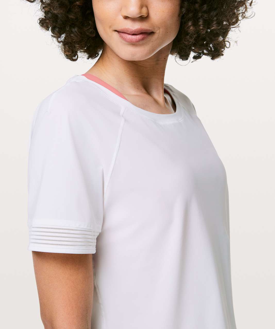 Lululemon Stripe In Stride Short Sleeve - White