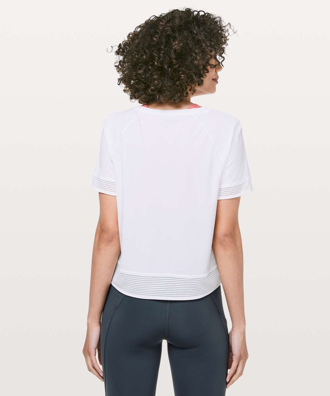 Lululemon Stripe In Stride Short Sleeve - White - lulu fanatics