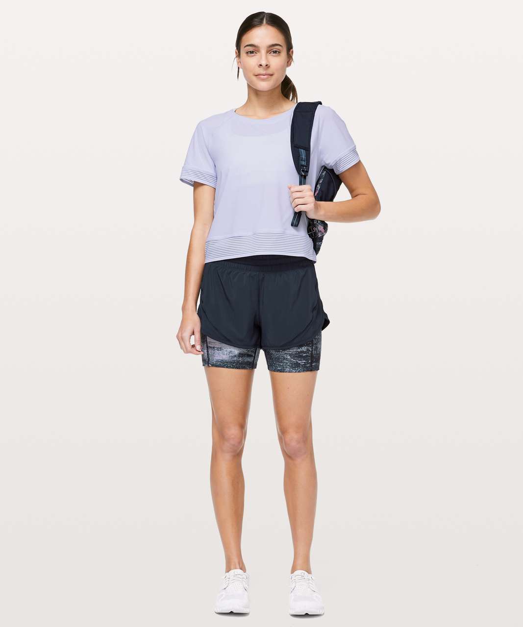 Lululemon Stripe In Stride Short Sleeve - Serene Blue