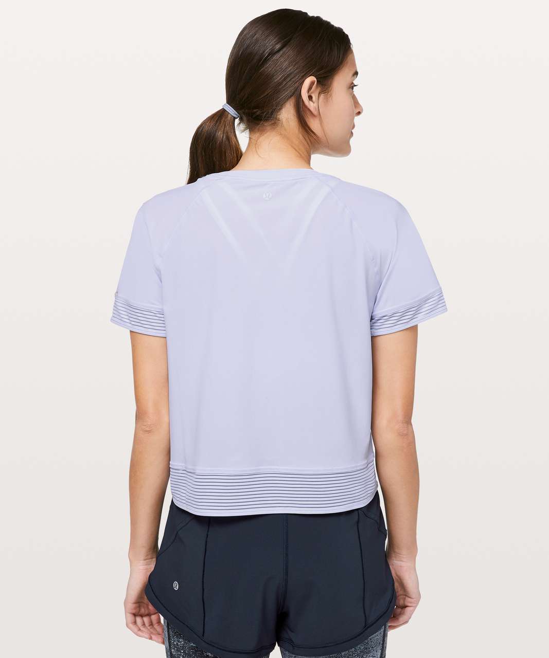 Lululemon Stripe In Stride Short Sleeve - Serene Blue