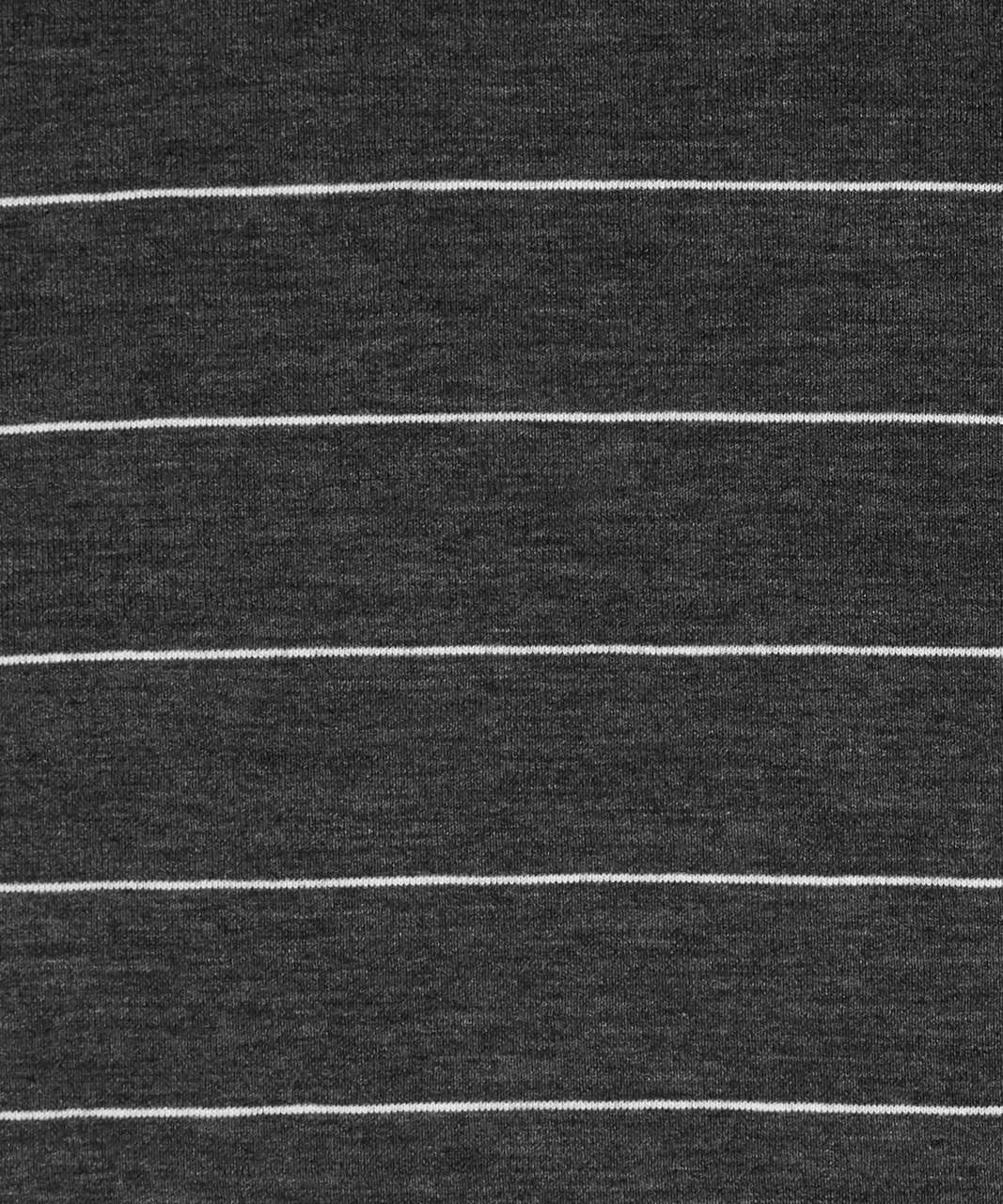 Lululemon Cates Tee - Short Serve Stripe Heathered Black White / Modern Stripe Heathered Black White