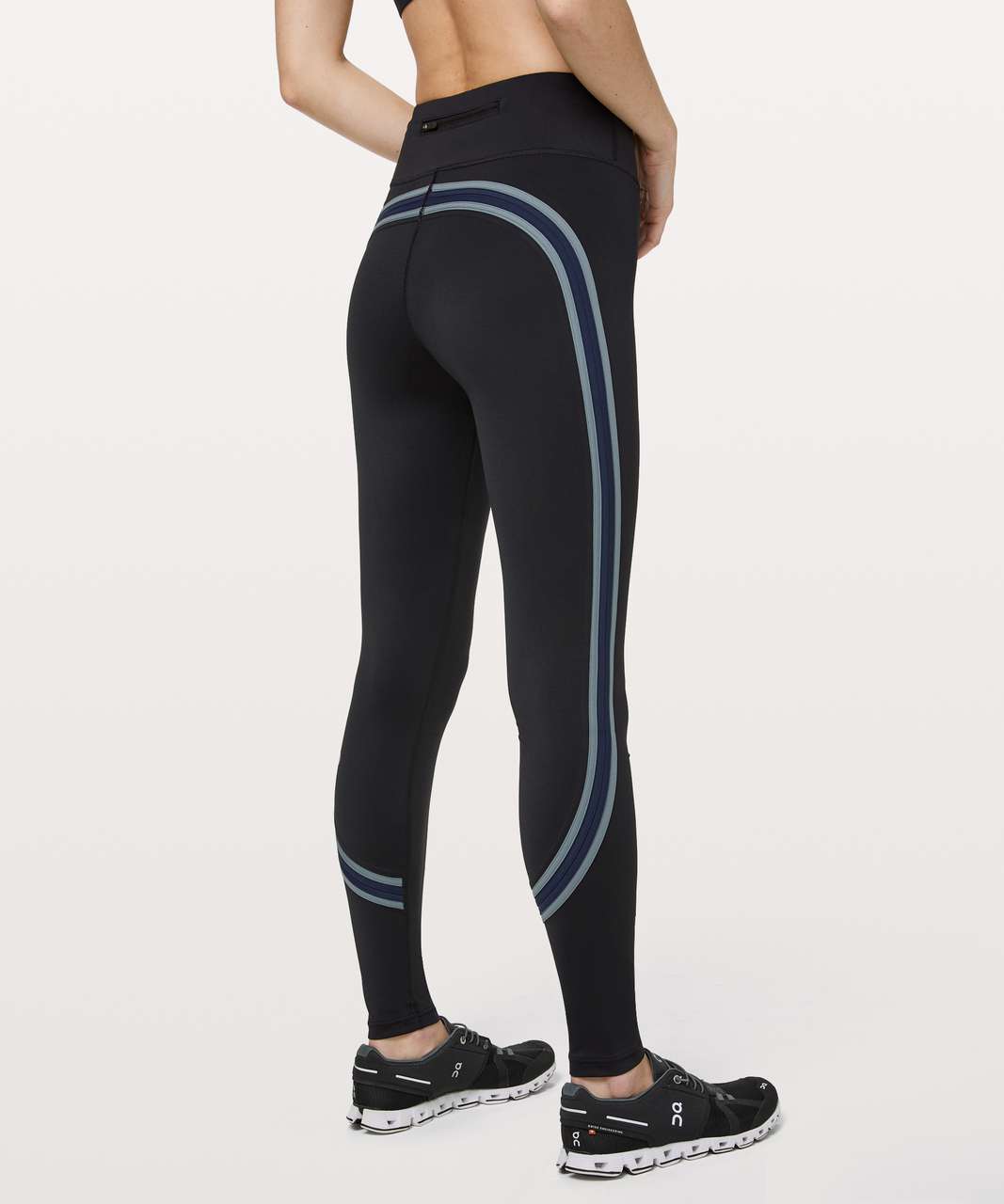 Lululemon Ready To Run Tight Pinpoint *28 - Black / Magnet Grey