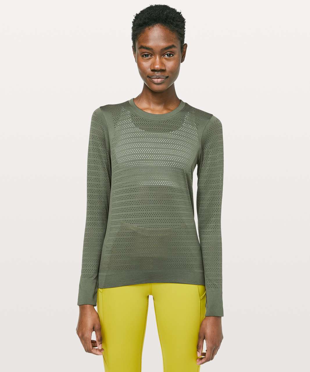 Lululemon Breeze By Long Sleeve *Squad - Barracks Green / Barracks Green