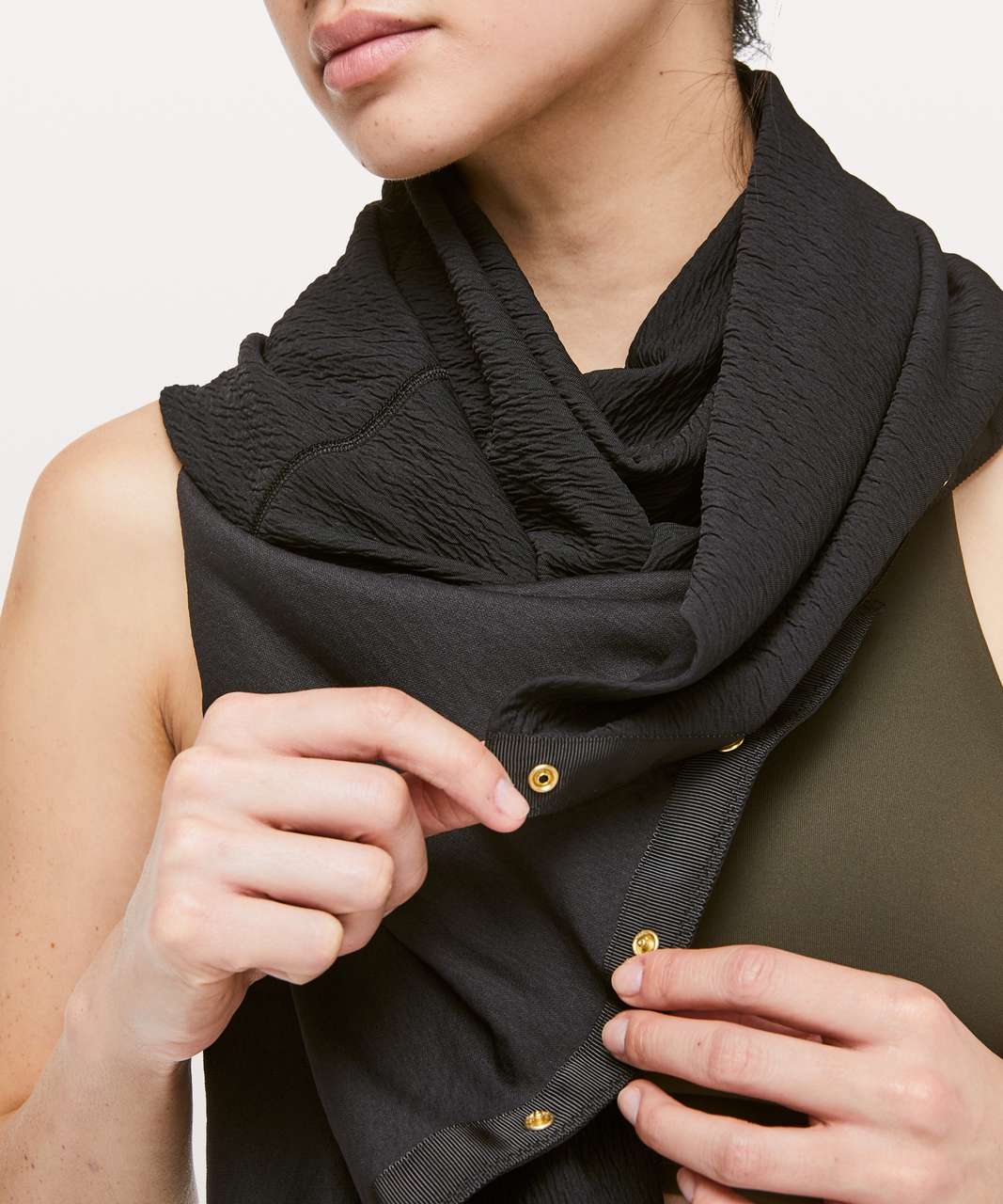 Lululemon Vinyasa Scarf *Crinkle - Black - lulu fanatics