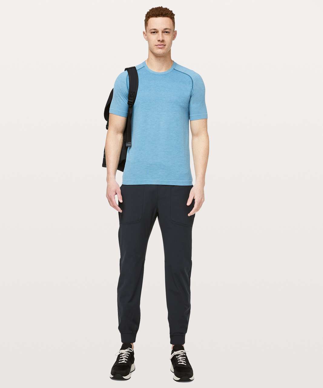 Lululemon Dry Flight Short Sleeve - Poseidon / White