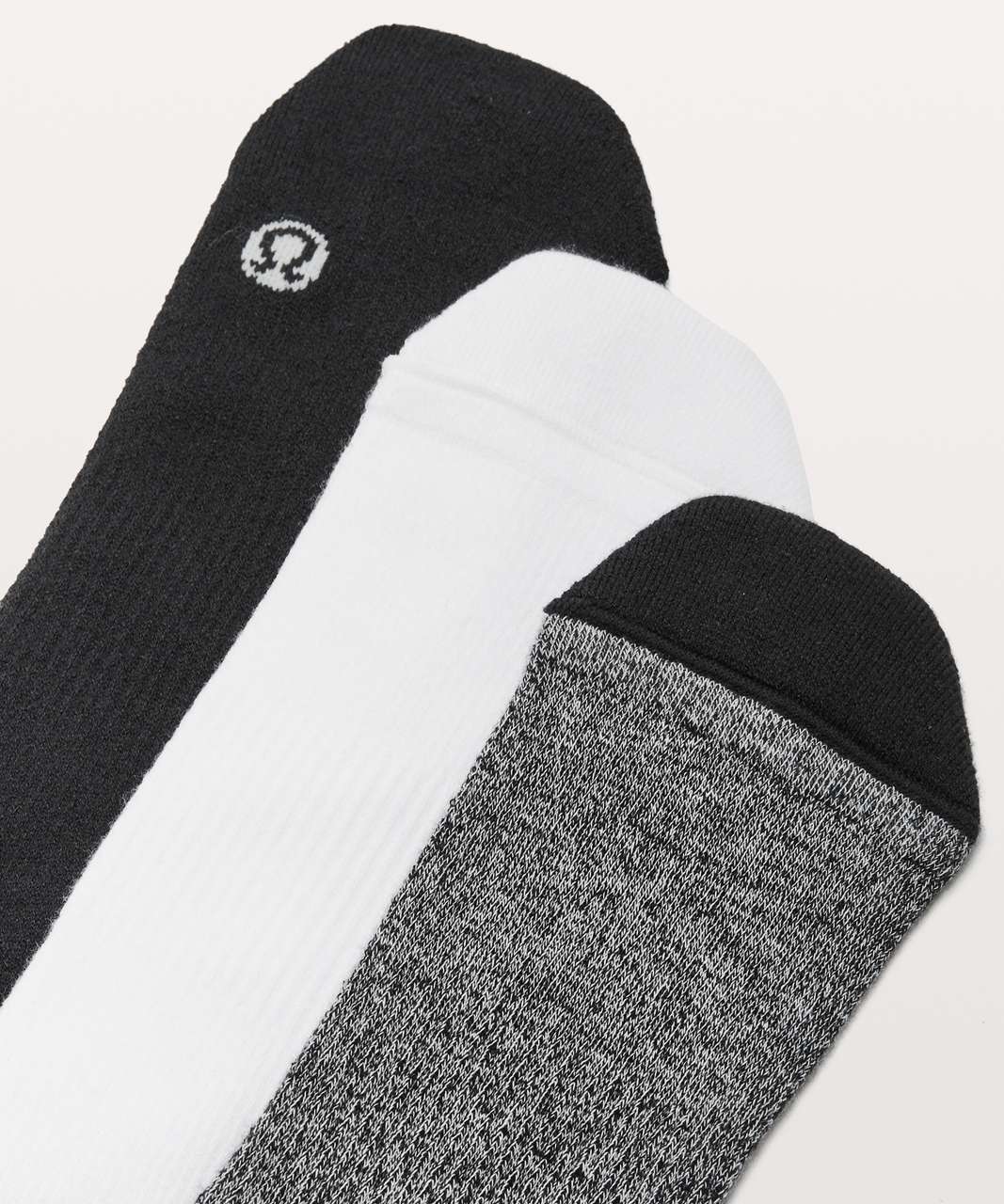 Lululemon Intent Crew Sock *3 Pack - Black / White / White / Black