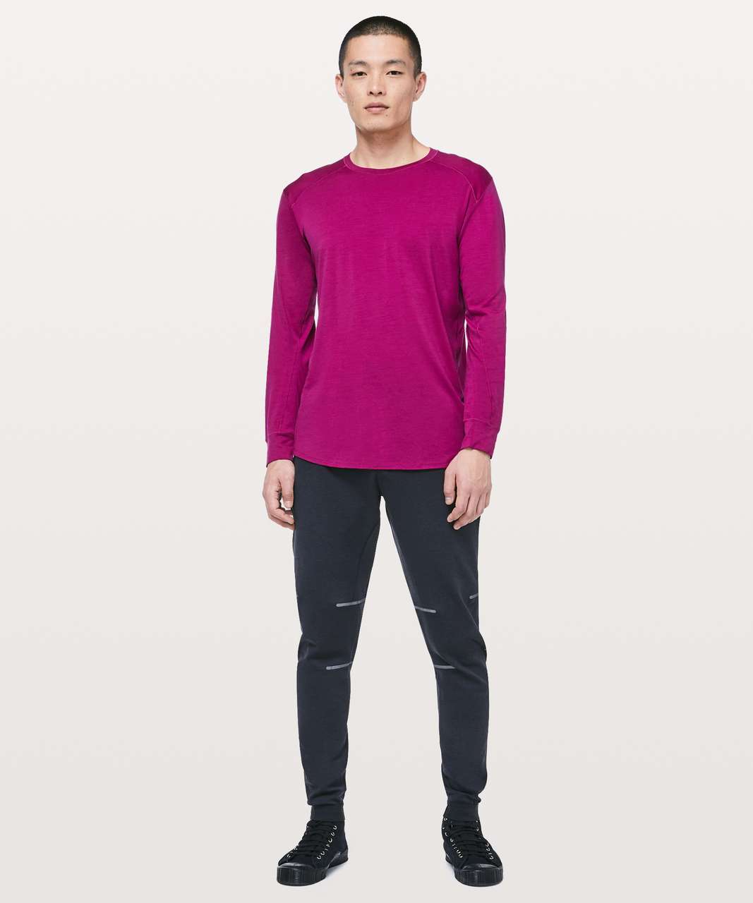 Lululemon Diffract Long Sleeve *lululemon lab - Deep Fuschia