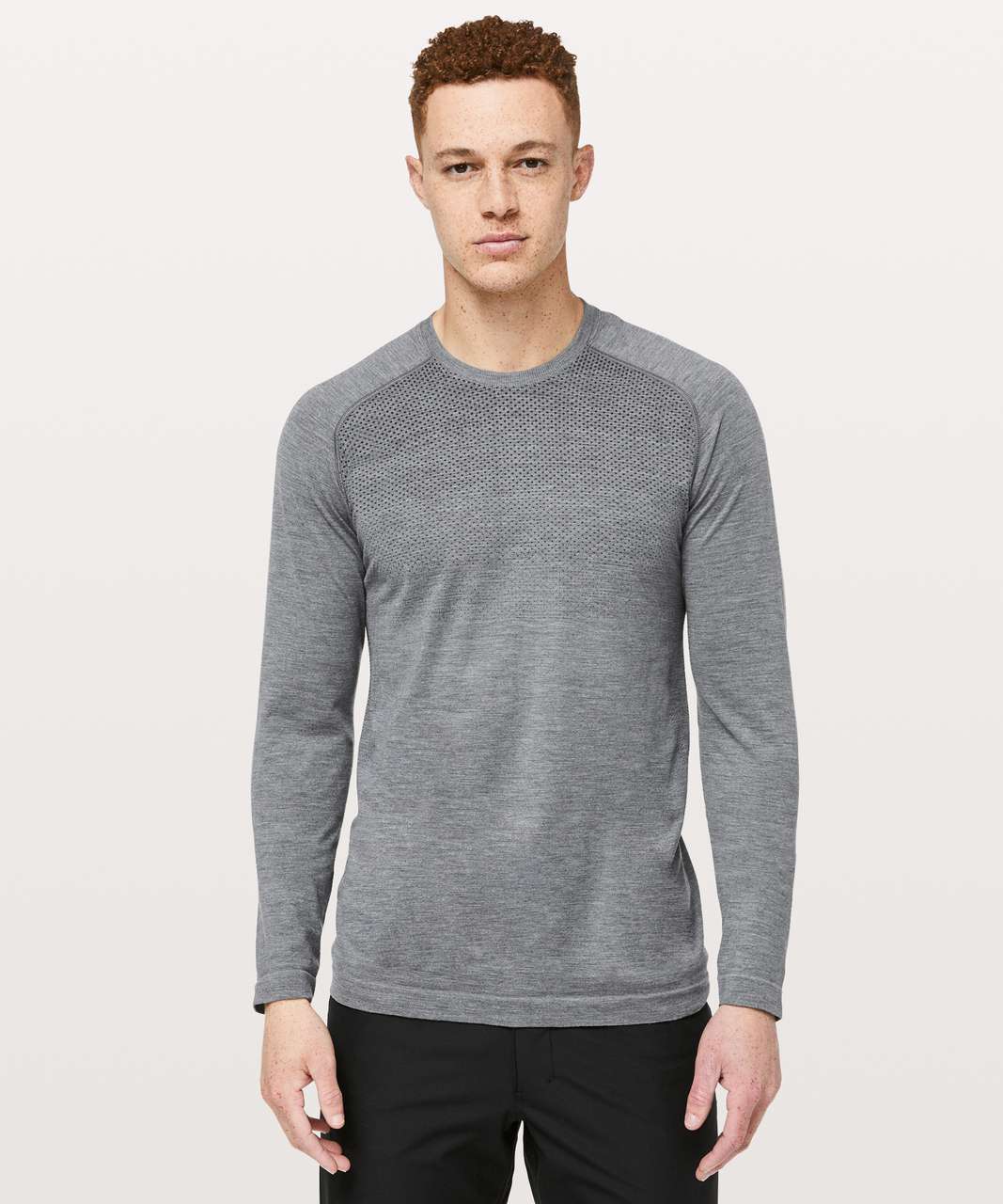 Lululemon Dry Flight Long Sleeve - Black / White - lulu fanatics