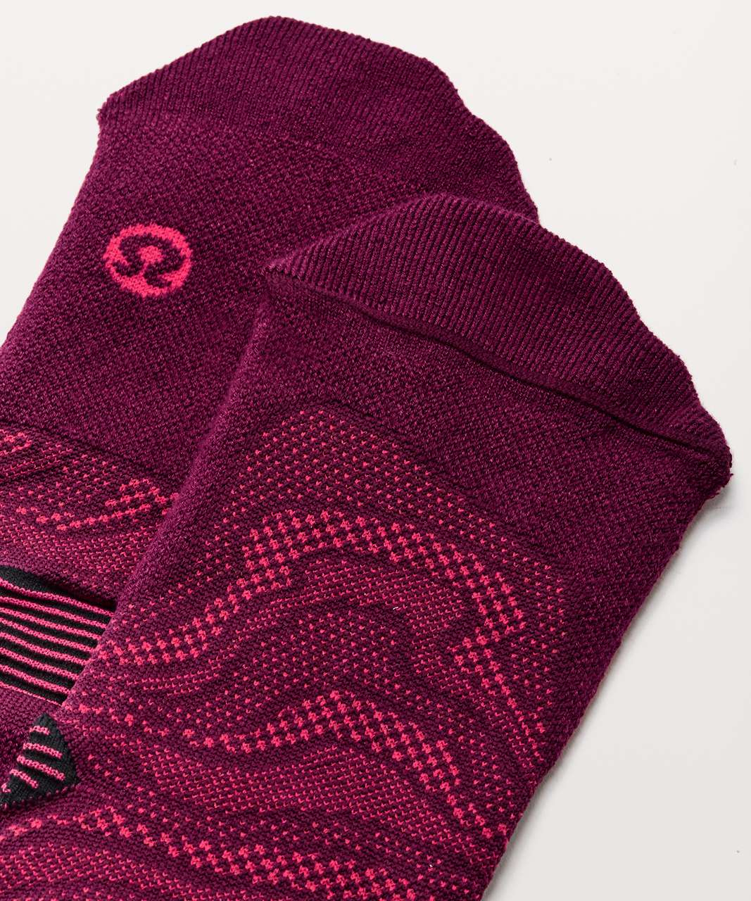 Lululemon T.H.E. Sock *Silver - Deep Ruby / Spicy Red