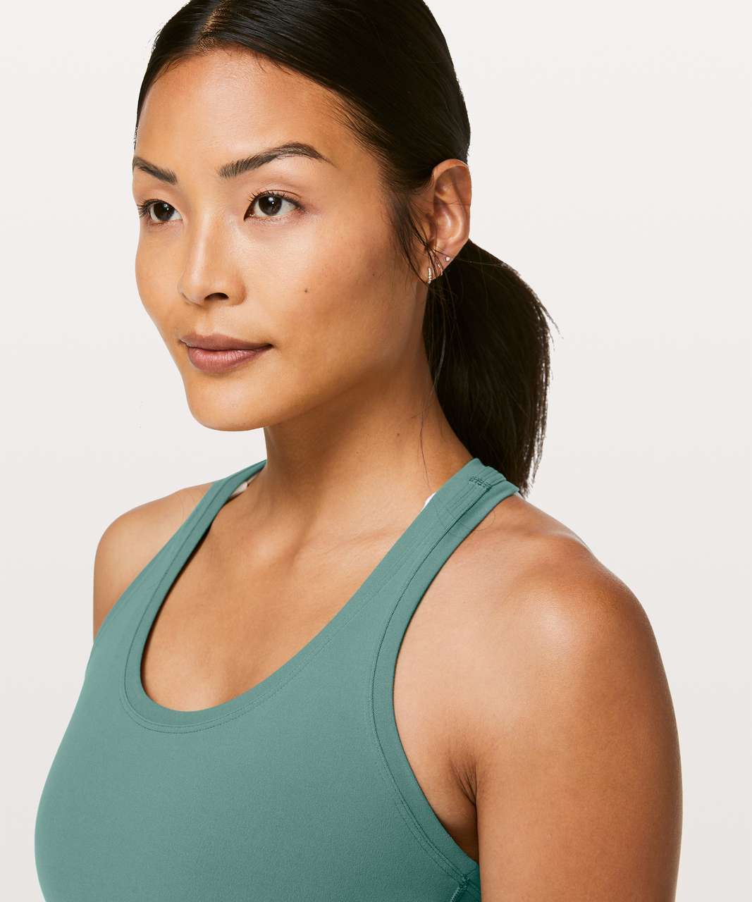 Lululemon Free To Be Serene Tank (2 In 1) Medium Support For C/D Cup -  Heathered Cool Breeze / Cool Breeze - lulu fanatics