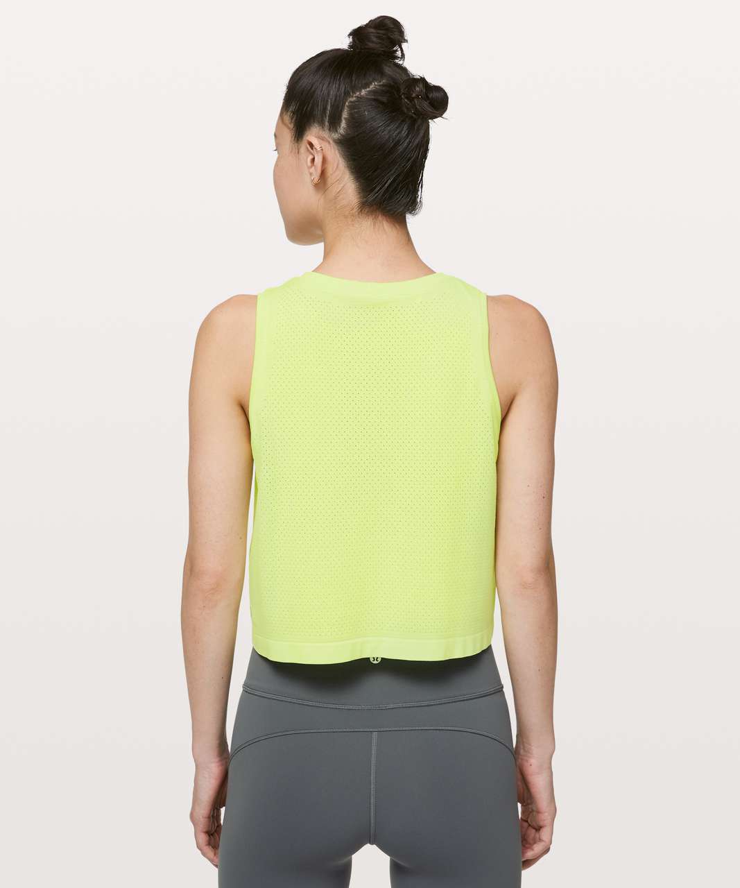 Lululemon Breeze By Muscle Crop Tank *lululemon - Florid Flash / White