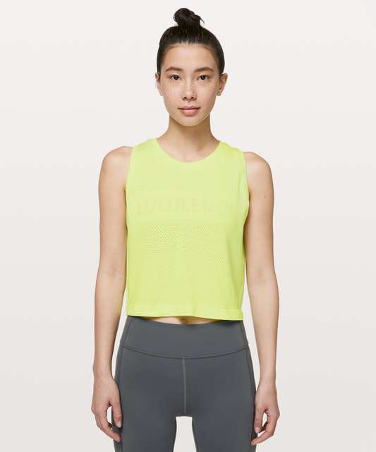 Lululemon Breeze By Muscle Crop Tank *lululemon - Brisk Blue / Brisk ...