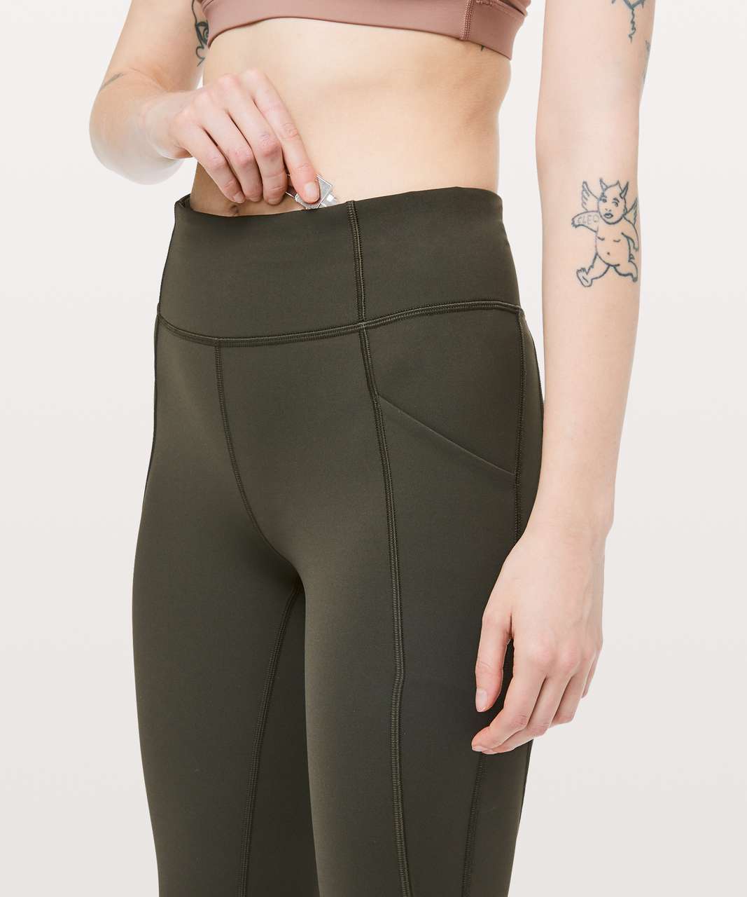 Lululemon Time To Sweat Tight *28" - Dark Olive