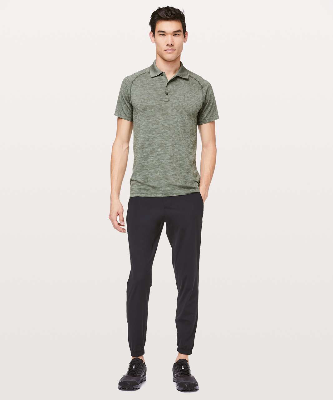 Lululemon Metal Vent Tech Polo - Ocean Mist / Grey Sage