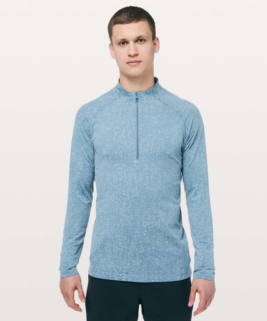 Lululemon Metal Vent Tech 1/2 Zip II - Utility Blue / White - lulu fanatics