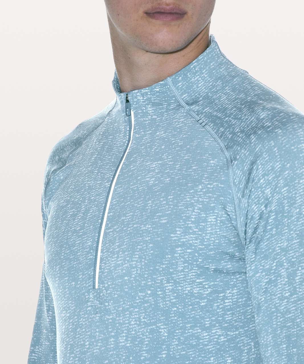 Lululemon Metal Vent Tech 1/2 Zip II - Utility Blue / White