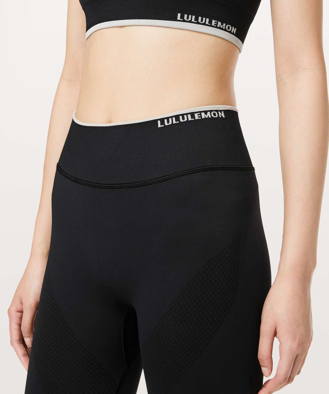 Lululemon Iconic Sweat Tight - Black / Ocean Mist