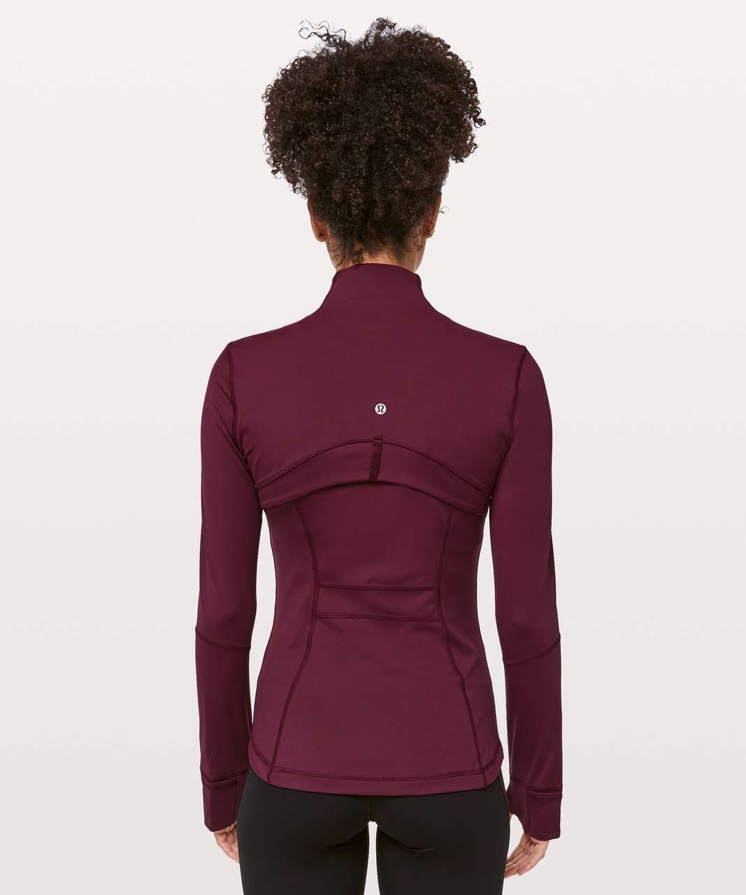 LULULEMON Define Jacket Size 8 Maroon / Burgundy With Thumbholes