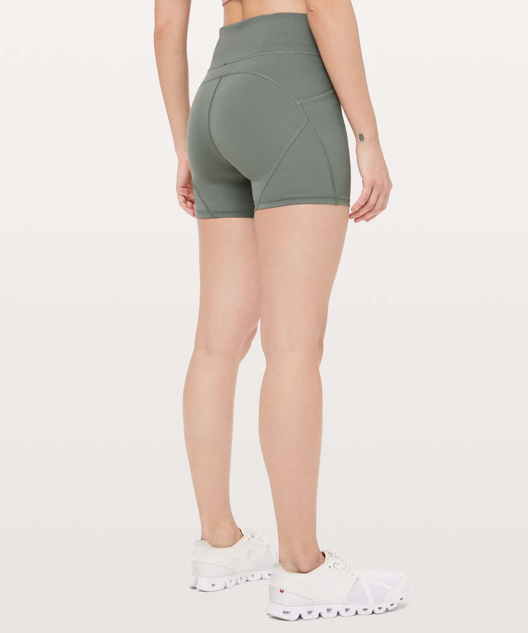 NEW LULULEMON Speed Up 4 MR Short 2 4 TALL Grey Sage