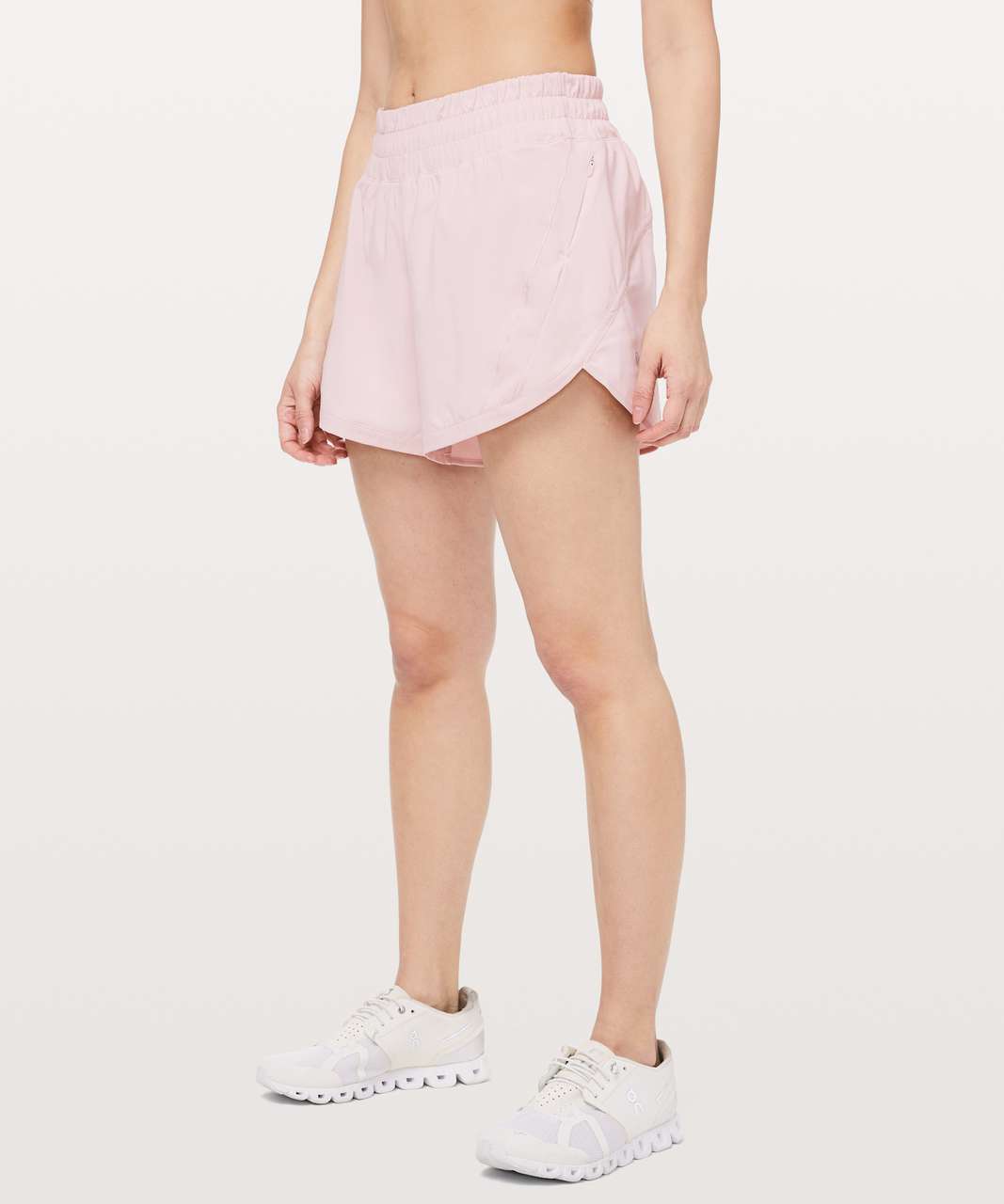 pink track shorts