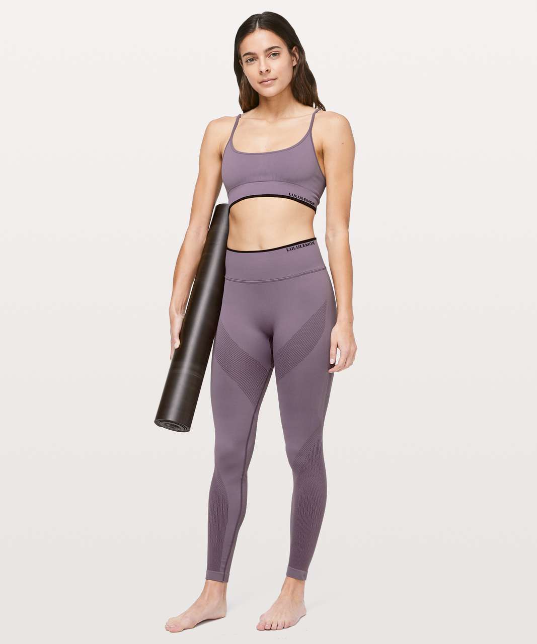 Lululemon Iconic Sweat Bra - Graphite Purple / Black