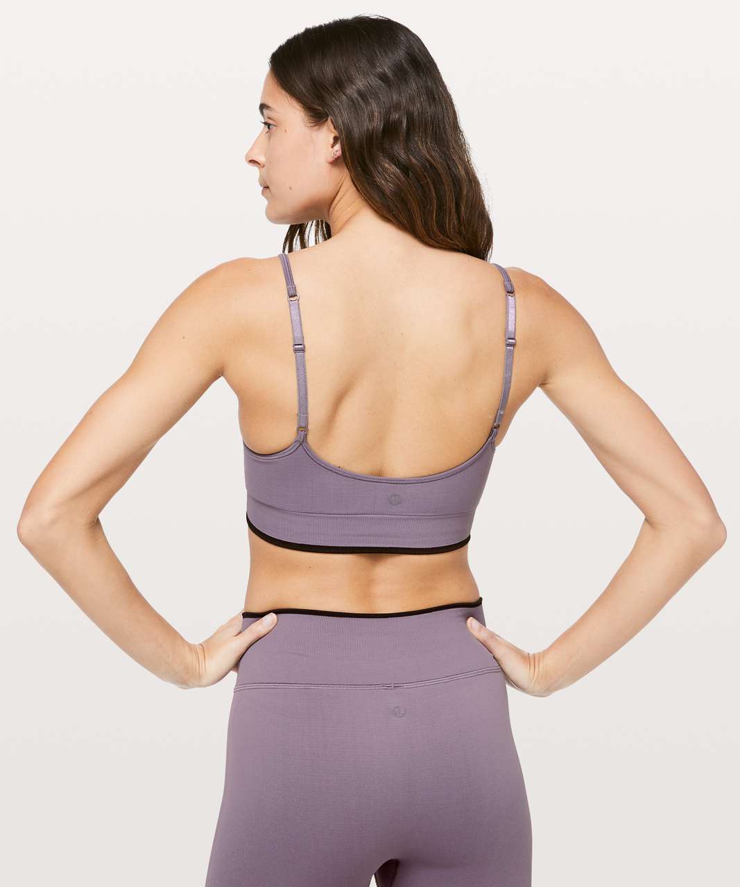 Lululemon Iconic Sweat Bra - Graphite Purple / Black - lulu fanatics