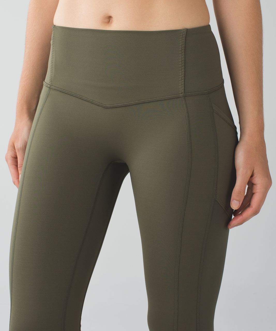 Lululemon All The Right Places Crop - Fatigue Green